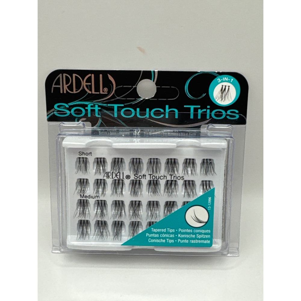 Ardell Soft Touch Trios Black Individual False Eyelashes Short & Medium 2 Packs - Picture 2 of 6